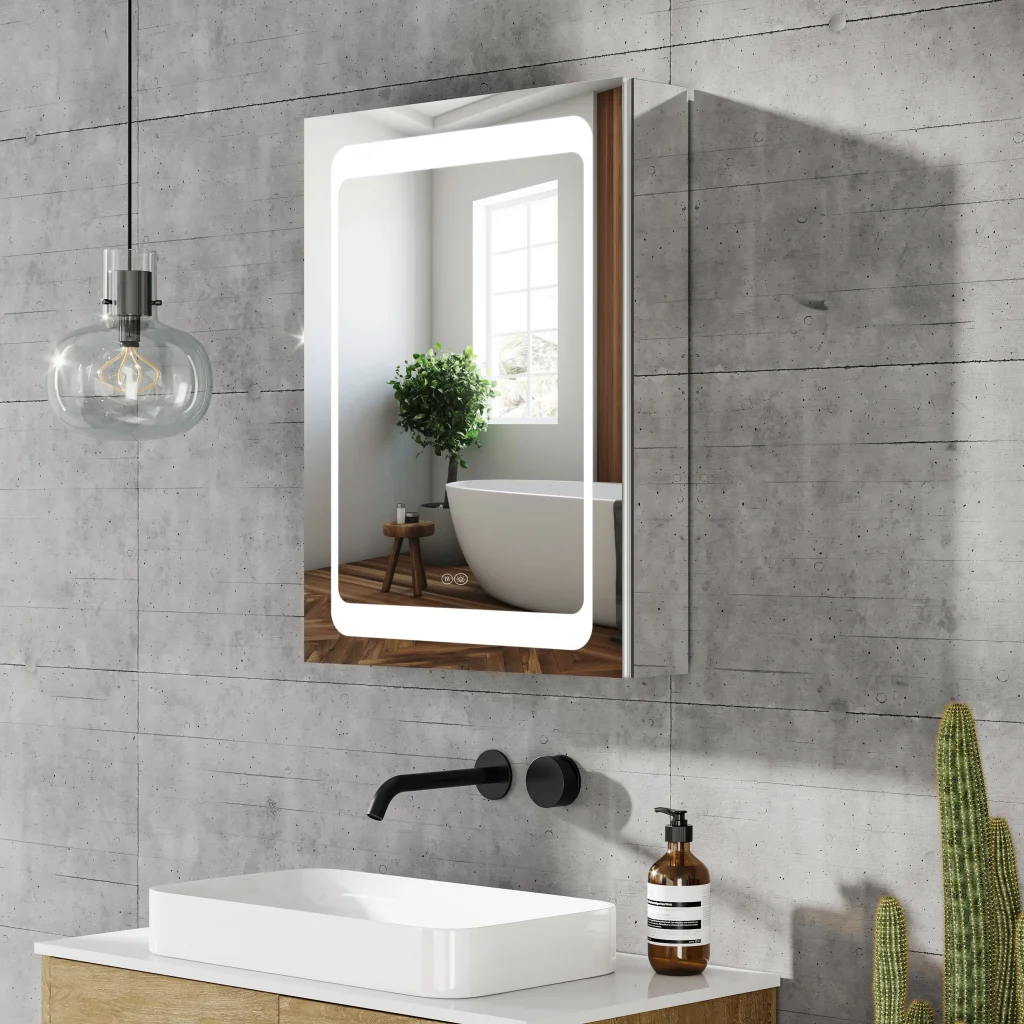 The stainless steel frame design makes the mirrors extremely durable and easy to clean, while also adding a modern look to the bathrooms.
AM.webp