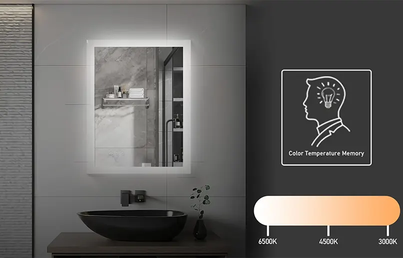 Different functional customization and design styles create different LED Bath Mirrors.